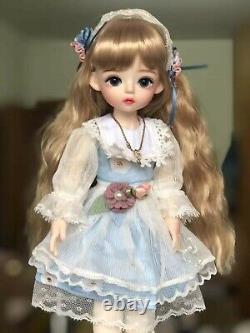 1/6 BJD Toy 12in Cute Girl Doll Free Upgrade Face Makeup Clothes Wigs Full Set