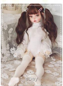 1/6 SD BJD Doll Face Makeup Eyes Wig Hair Clothes FULL SET Ball Jointed Girl Toy