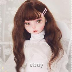 1/6 SD BJD Doll Girl Face Makeup Eyes Wig Hair Clothes Ball Jointed Toy FULL SET