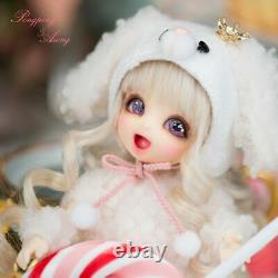 1/8 BJD Doll FULL SET Smile Girl Mini Ball Jointed Body Eyes Face Makeup Wig Toy
