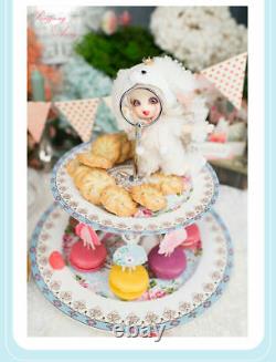 1/8 BJD Doll FULL SET Smile Girl Mini Ball Jointed Body Eyes Face Makeup Wig Toy