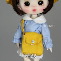 1/8 BJD Doll Girl Pretty Kindergarten Outfits Eyes Face Makeup Hair Full Set Toy