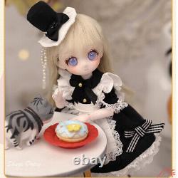 1/8 BJD Doll Girl Resin Dolls Figures Toys + Eyes Face Makeup Full Set Clothes