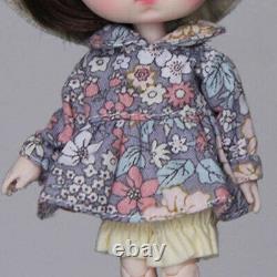 15cm Resin BJD Doll 1/12 Cute Girls Makeup with Clothes Handmade Full Set Toy