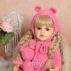 22 inch Cute Reborn Girl Doll Clothes Wigs Full Set Toy for Children Realistic