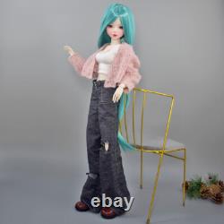 22 inch Female BJD Doll Mechanical Joints Body and Fashion Clothes Full Set Toy