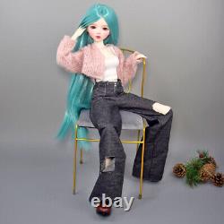 22 inch Female BJD Doll Mechanical Joints Body and Fashion Clothes Full Set Toy