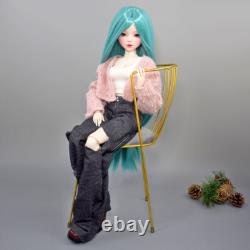 22 inch Female BJD Doll Mechanical Joints Body and Fashion Clothes Full Set Toy