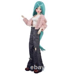 22 inch Female BJD Doll Mechanical Joints Body and Fashion Clothes Full Set Toy