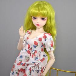 22 inch Height Girl Doll with Dress Shoes Green Wigs Glitter Eyes Full Set Toy