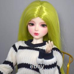 22 inch Height Girl Doll with Sweater Pants Shoes Wigs Full Set BJD Doll DIY Toy