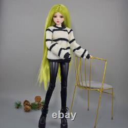 22 inch Height Girl Doll with Sweater Pants Shoes Wigs Full Set BJD Doll DIY Toy