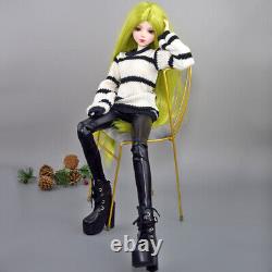 22 inch Height Girl Doll with Sweater Pants Shoes Wigs Full Set BJD Doll DIY Toy