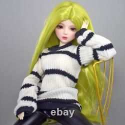 22 inch Height Girl Doll with Sweater Pants Shoes Wigs Full Set BJD Doll DIY Toy