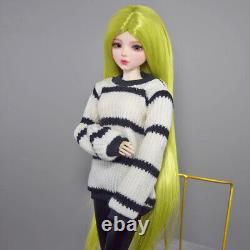 22 inch Height Girl Doll with Sweater Pants Shoes Wigs Full Set BJD Doll DIY Toy