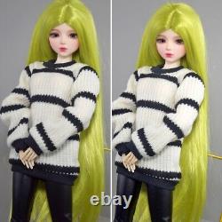 22 inch Height Girl Doll with Sweater Pants Shoes Wigs Full Set BJD Doll DIY Toy