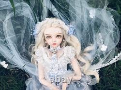 24 1/3 BJD Doll Ball Jointed Girl + Wig Clothes Shoes Eyes Makeup Full Set Toy