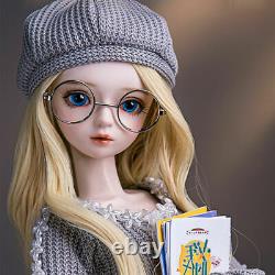 24 1/3 BJD Doll Girl Dolls Full Set Outfits Clothes Shoes Face Makeup Hair Toys