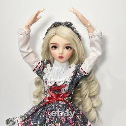 24 BJD Doll Ball Jointed Toys + Full Set Outfit Pretty Children Birthday Gift