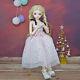 24 Inch Cute Girl Doll + Long Dress Shoe Blonde Wigs Upgrade Makeup Full Set Toy