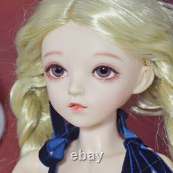 24 inch Cute Girl Doll + Long Dress Shoe Blonde Wigs Upgrade Makeup Full Set Toy