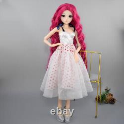 24 inch Girl Doll Toy Long Curly Hair Wigs Mechanical Makeup Dress Shoe Full Set