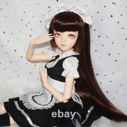 24 inch Height Girl Doll + Removable Dress Shoes Wigs Eyes Full Set BJD Kids Toy