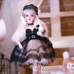 24in 1/3 BJD Doll Joint Movable Girl Full Set Princess Dress Shoes Wigs Eyes Toy