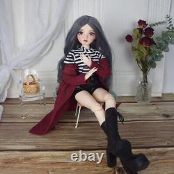 24in Girl Doll 1/3 BJD Doll Toy Full Set Wigs Eyes Upgrade Makeup Outfits Shoes