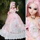 24in Girl Doll 1/3 Bjd Doll With Pink Wigs Princess Wedding Dress Full Set Toy