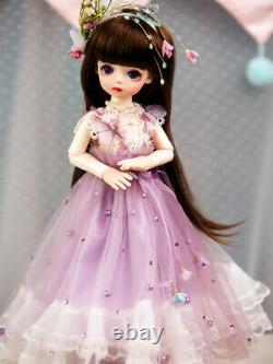 30cm BJD Doll 1/6 Mini Lovely Girl + Changeable Eyes + Full Set Clothes Gift Toy