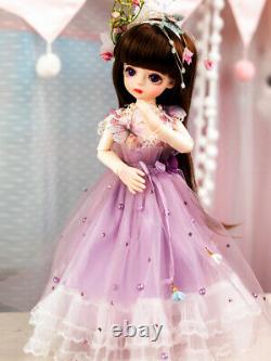 30cm BJD Doll 1/6 Mini Lovely Girl + Changeable Eyes + Full Set Clothes Gift Toy