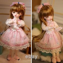 30cm Mini Girl Dolls 1/6 BJD Doll with Changeable Eyes Full Set Outfits Kids Toy