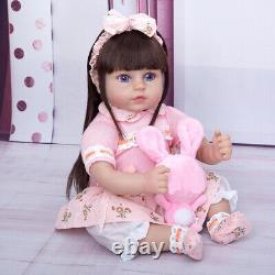 46cm Reborn Dolls Cloth Body Newborn Baby Toddler Doll with Clothes Full Set Toy