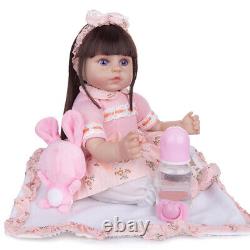 46cm Reborn Dolls Cloth Body Newborn Baby Toddler Doll with Clothes Full Set Toy