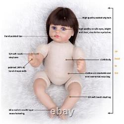 46cm Reborn Dolls Cloth Body Newborn Baby Toddler Doll with Clothes Full Set Toy