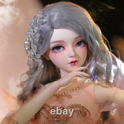 55cm Resin BJD Doll 1/3 Ball Jointed Female Girls Body with Full Set Outfits Toy