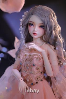 55cm Resin BJD Doll 1/3 Ball Jointed Female Girls Body with Full Set Outfits Toy