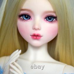 56cm Height Girl Doll Toy Elegant Full Set Dress Shoes Long Blonde Wigs BJD Doll