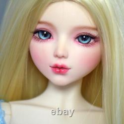 56cm Height Girl Doll Toy Elegant Full Set Dress Shoes Long Blonde Wigs BJD Doll