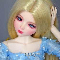 56cm Height Girl Doll Toy Elegant Full Set Dress Shoes Long Blonde Wigs BJD Doll