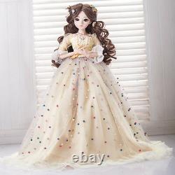 60cm 1/3 BJD Doll Ball Jointed Dolls Wig Dress Full Set Makeup Toy Lifelike Girl