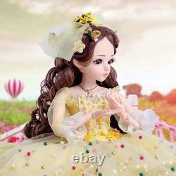 60cm 1/3 BJD Doll Ball Jointed Dolls Wig Dress Full Set Makeup Toy Lifelike Girl