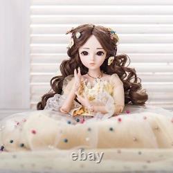 60cm 1/3 BJD Doll Ball Jointed Dolls Wig Dress Full Set Makeup Toy Lifelike Girl