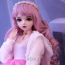 60cm 1/3 BJD Doll Ball Jointed Girl Doll Full Set Pink Dress Outfit Kid Toy Gift