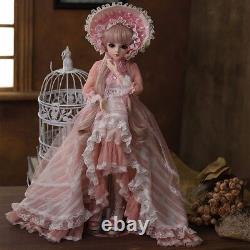 60cm 1/3 BJD Doll Ball Jointed with Clothes Eyes Wigs Shoes Full Set Outfit Toy
