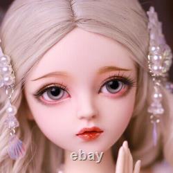 60cm 1/3 BJD Doll Girl + Removable Eyes + Face Makeup + Wigs Full Set Outfit Toy