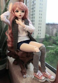 60cm 1/3 Ball Jointed BJD Doll Girl Doll with Full Set Outfit Removable Eyes Toy