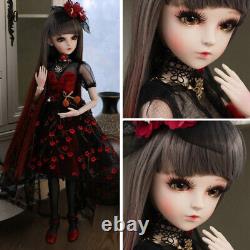60cm 1/3 Ball Jointed BJD Girl Doll + Face Makeup + Changeable Eyes Full Set Toy
