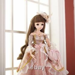 60cm BJD Doll 1/3 Ball Jointed Girl Doll Princess + Full Set Outfit Pretty Toy